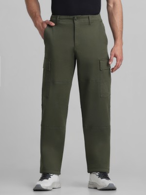 JACK & JONES Regular Fit Men Green Trousers