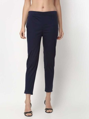 Miraksh Regular Fit Women Dark Blue Trousers