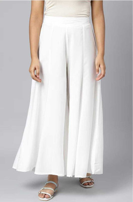Labiba fashion Flared Women White Trousers
