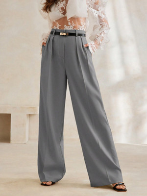 CHEMISTRY Comfort Fit Women Cream Trousers
