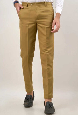 Labhanshi Creation Regular Fit Men Khaki Trousers