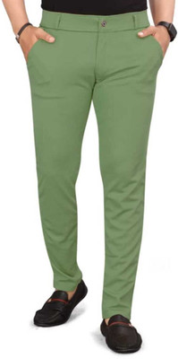 lapataclub Slim Fit Men Light Green Trousers