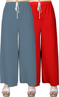 JB Enterprises Comfort Fit Women Grey, Red Trousers