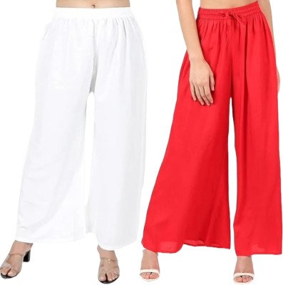 Nilaya Collecton Relaxed Women White, Red Trousers