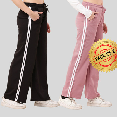 STYLERAGS Comfort Fit Women Black, Pink Trousers