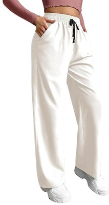 Leriya Fashion Regular Fit Women White Trousers