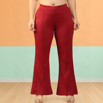 nitafashion Loose Fit Women Maroon Trousers
