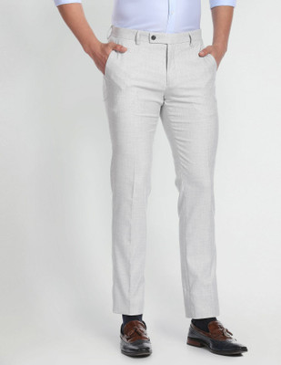 ARROW Regular Fit Men Grey Trousers