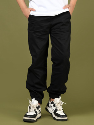 V-MART Regular Fit Boys Black Trousers