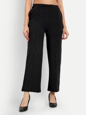 ANJIR Regular Fit Women Black Trousers