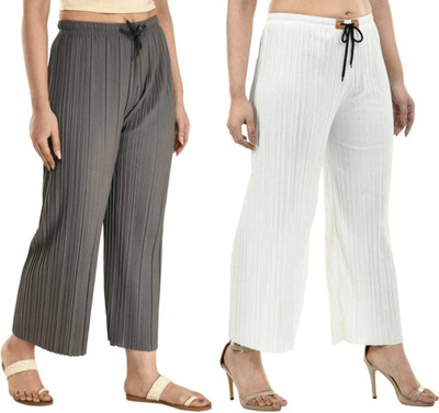 Purser Relaxed Women Grey, White Trousers