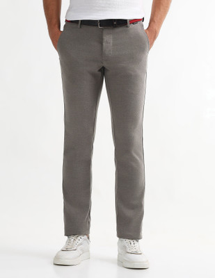 Arrow Sport Slim Fit Men Brown Trousers
