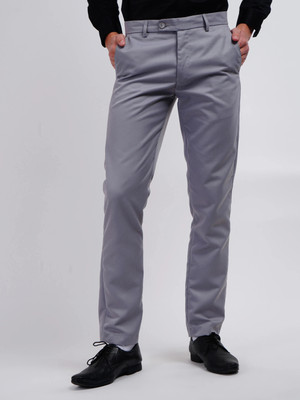 Kundan Regular Fit Men Grey Trousers