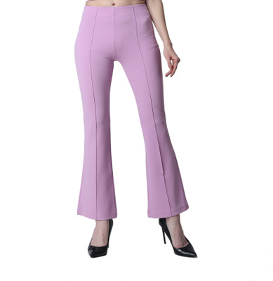 KOTY Regular Fit Women Purple Trousers