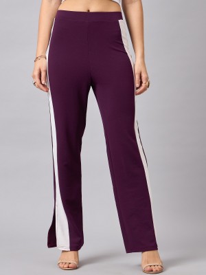 Roadster Regular Fit Women Purple Trousers