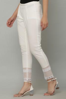 Sellingsea Regular Fit Women White Trousers