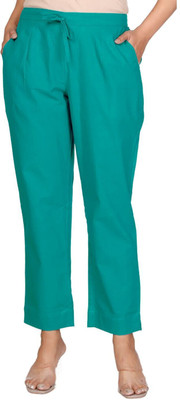 Pranjal Regular Fit Women Light Green Trousers