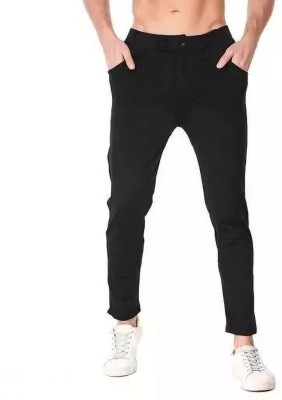 Raosab Regular Fit Men Black Trousers