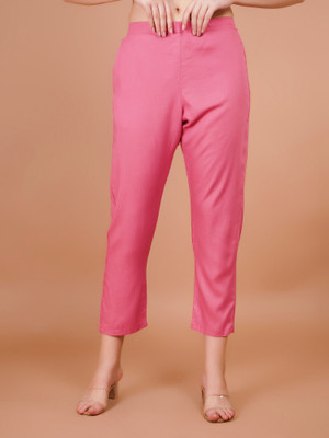 Sufiana Regular Fit Women Pink Trousers