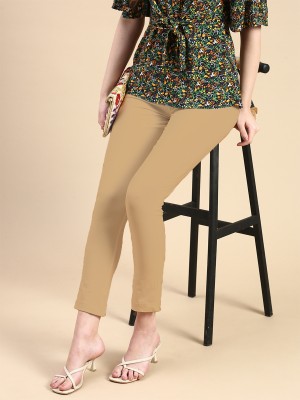 ONLY SHE Regular Fit Women Brown Trousers