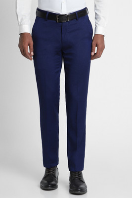 PETER ENGLAND Slim Fit Men Blue Trousers