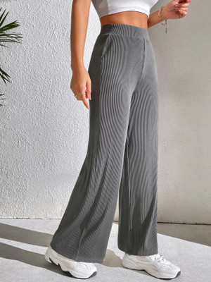 Toochki Relaxed Women Grey Trousers