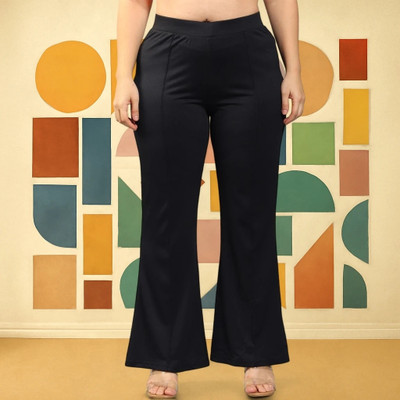 Anitafashion Loose Fit Women Black Trousers