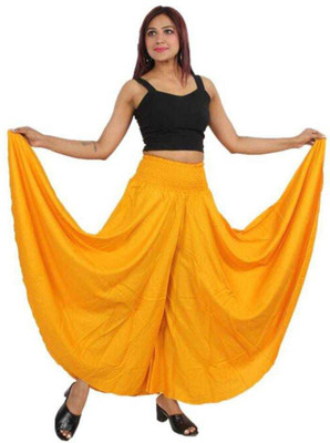 KING KRAB Flared Women Yellow Trousers
