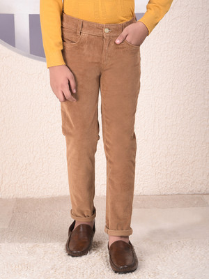 CRIMSOUNE CLUB Slim Fit Boys Brown Trousers