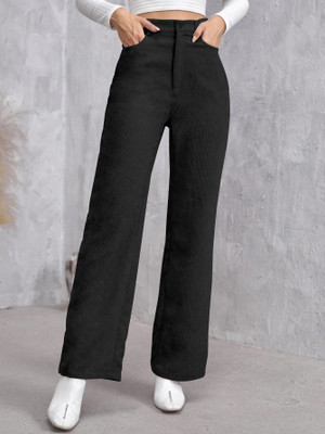 Rajovati Loose Fit Women Black Trousers