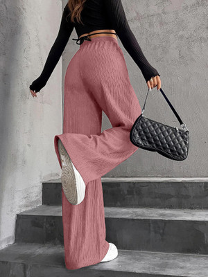 Rajovati Loose Fit Women Pink Trousers