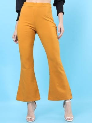 Freehand Flared Women Yellow Trousers