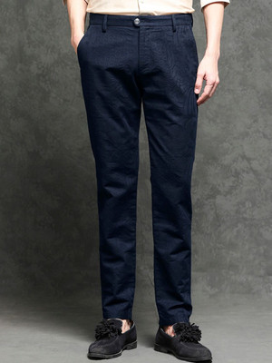 RARE RABBIT Slim Fit Men Blue Trousers