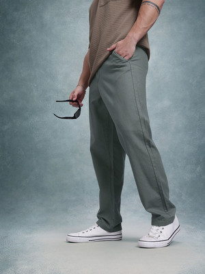 Roadster Relaxed Men Green Trousers