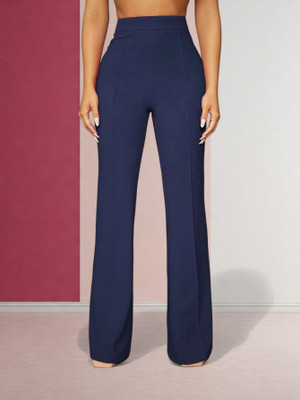 lookskky Regular Fit Women Blue Trousers