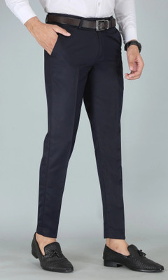 Kurus Regular Fit Men Blue Trousers
