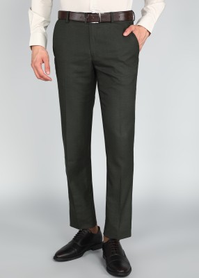 PETER ENGLAND Slim Fit Men Green Trousers