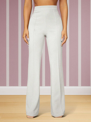 Anitafashion Comfort Fit, Regular Fit Women White Trousers