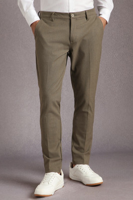 LOUIS PHILIPPE Slim Fit Men Khaki Trousers