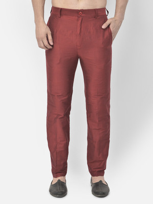 DEYANN Regular Fit Men Red Trousers