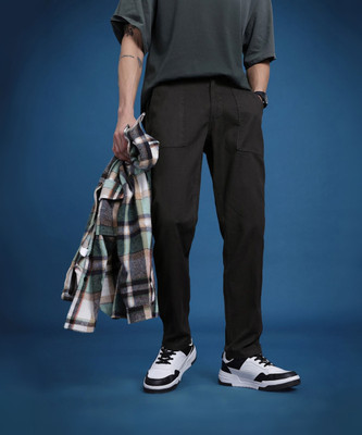 Roadster Relaxed Men Black Trousers