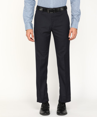 PARK AVENUE Regular Fit Men Dark Blue Trousers