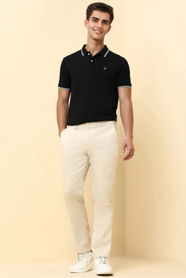 Allen Solly Regular Fit Men Beige Trousers