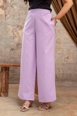 Koora Relaxed Women Purple Trousers