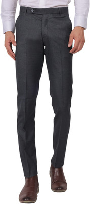 Hoj Regular Fit Men Grey Trousers