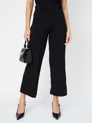 MAX Regular Fit Women Black Trousers