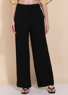 Mast & Harbour Relaxed Women Black Trousers