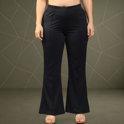 Anitafashion Comfort Fit, Regular Fit Women Black Trousers