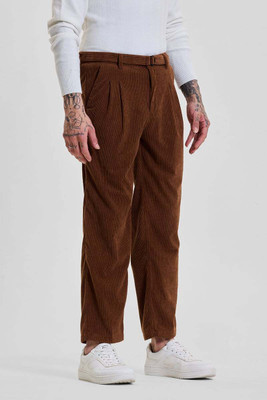 Snitch Relaxed Men Brown Trousers