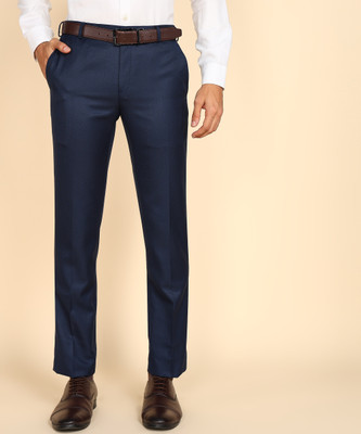 Raymond Regular Fit Men Dark Blue Trousers
